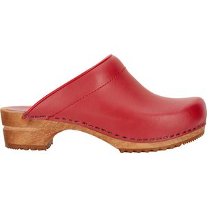 Sanita - Wood Lotte Open - Klomp - Rood - Leder