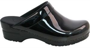 Sanita - Original Clog - Open Black - Lackleder - PU Zool