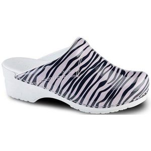 Sanita klompen klompen - Flex - model 314 - Wildlife Zebra roze-zwart - Maat: 37