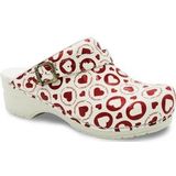 Medische Klompen Sanita Flex 38 Working Heros Rood Wit