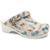 Sanita - Flex - Klompen - Luipaardprint - Roze - Waterbestendig Lakleer