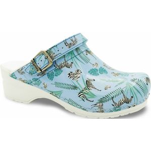 Sanita klompen klompen - Flex - met riempje - model 38 - Animal Panda mint - Maat: 40