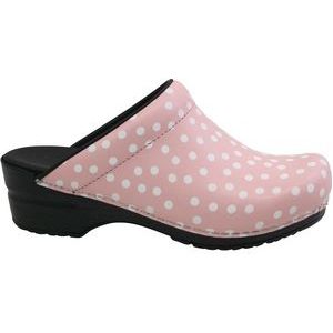 Sanita | Fenja Mule Clog | Original Handmade Flexible Leather Clog for Women | Maximum stability | Anatomical shaped footbed with soft foam | Shock absorbing heel | Roze | 39 EU