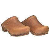 Klomp Sanita Women Wood Chrissy Open Chestnut