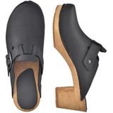 Sanita - Malulo - Klomp - Zwart - Geolied Leer