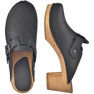 Sanita - Malulo - Klomp - Zwart - Geolied Leer