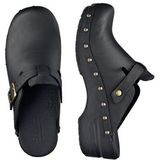 Sanita - Sanila - Klompschoenen - Zwart - Leren Bovenmateriaal - Anatomisch Voetbed