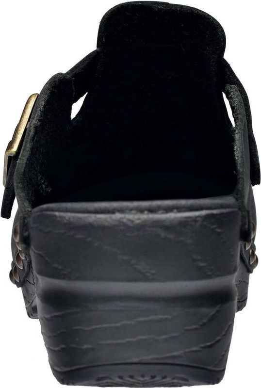 Sanita - Sanila - Klompschoenen - Zwart - Leren Bovenmateriaal - Anatomisch Voetbed