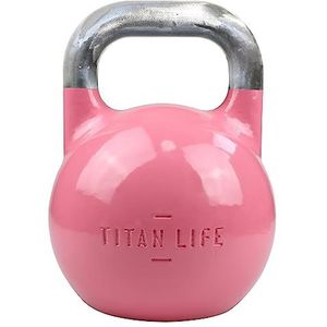 TITAN LIFE Unisex – volwassenen PRO Kettlebell Steel Competition 8 kg, roze, één maat