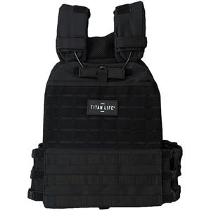 TITAN LIFE Uniseks tactisch gewichtsvest voor volwassenen, zwart, eenheidsmaat 9,5 kg