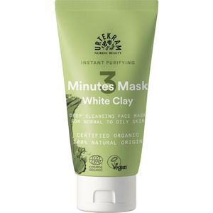 Urtekram Verzorging 3 Minutes Deep Cleansing Face Mask White Clay