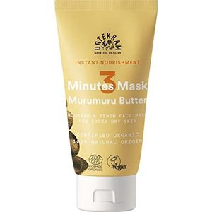 Urtekram Verzorging 3 Minutes Nourish & Renew Face Mask Murumuru Butter 75 ml (€ 109,47 / 1 l)