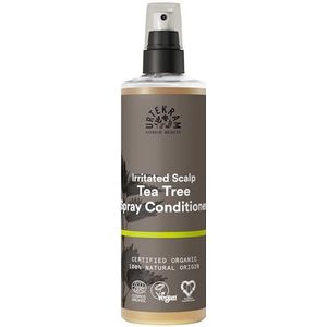 Urtekram Tea Tree Conditioner Spray – laat inwerken – natuurlijke en verfrissende formule voor haar en hoofdhuid – hydrateert, ontwart het haar en kalmeert het hoofdleer, 250 ml