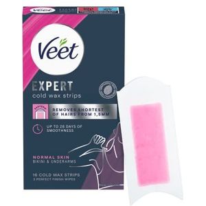 Veet Expert Cold Wax Strips Bikini & Onderarm Normale Huid 6 st