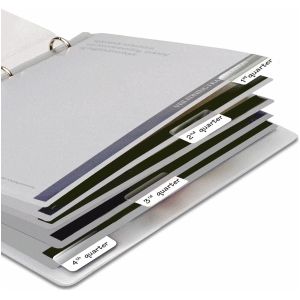 3L Registertabs selbstklebend 12x40mm weiß VE=48 Stück