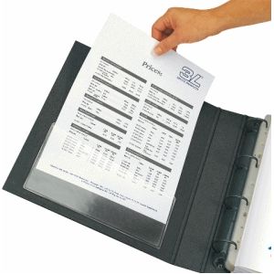 Insteektas Tarifold U-map 217x130mm zelfklevend PP transparant