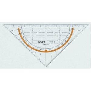Linex Geometriedreieck 16cm transparent