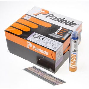 Paslode 142007 Papiergebonden Stripnagels Incl. Gas IM90 - 2,8x51mm - Ring Galv+ Rd