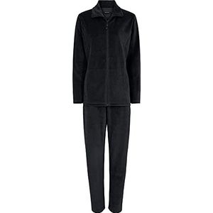 DECOY Dames velours homewear set pyjamaset, zwart, XL