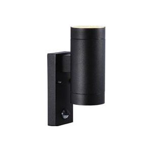 Nordlux Wandlamp Tin Maxi Double met sensor 2x GU10 zwart IP54 - 4800929