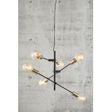 Nordlux - Josefine 48933003 Pendelleuchte E27 Schwarz (matt), Messing