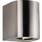 Nordlux Canto Wandlamp Buiten - 2-lichts LED - 2700K - IP44 - Roestvrij staal - Rond