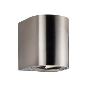 Nordlux LED buitenwandlamp Canto 2, 10 cm, roestvrij staal