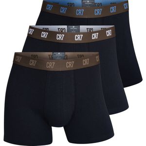 CR7 Boxershorts - Effen Zwart - 3-Pack - Katoen/Elastaan