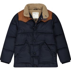 Winterjas - Donkerblauw - 100% Gerecycled Polyester - Rits en Drukknoopsluiting