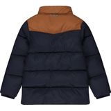 Winterjas - Donkerblauw - 100% Gerecycled Polyester - Contrasterend Kleurenvlak