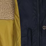 Winterjas - Donkerblauw - 100% Gerecycled Polyester - Contrasterend Kleurenvlak