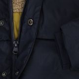 Winterjas - Donkerblauw - 100% Gerecycled Polyester - Contrasterend Kleurenvlak