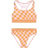 Bikini - Checkerboard - Roze/Oranje - Polyester/Elastaan