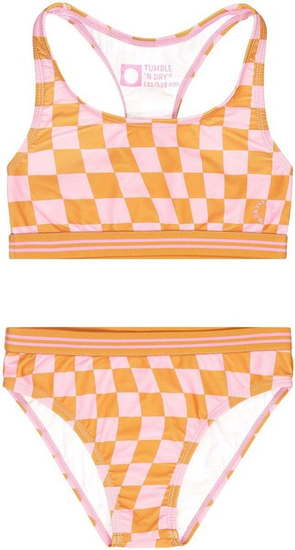 Bikini - Checkerboard - Roze/Oranje - Polyester/Elastaan
