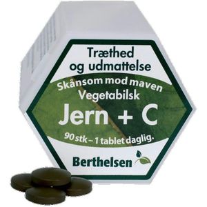 Berthelsen Ijzer 27 Mg + Vitamine C - Groente 90 tablets