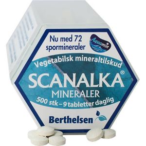 Berthelsen Naturprodukter - Scanalka Mineraler  500 stk.