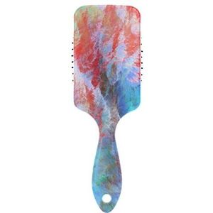 FANTAZIO Abstract Kleur Wave Haar Borstel voor Vrouwen Mannen Kids Beschadigde Krullend Golvend Frizzy Fijn Haar Massage Hersenen Acupoints