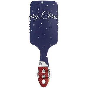 FANTAZIO Kerst Katten Huizen Sterren Maan Haar Borstel voor Vrouwen Mannen Kids Beschadigde Krullend Golvend Frizzy Fijn Haar Massage Hersenen Acupoints