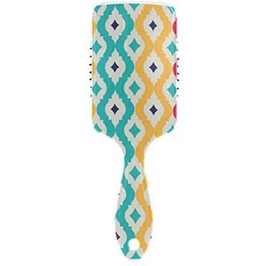 FANTAZIO Kleurrijke Tangled Lattice Haar Borstel voor Vrouwen Mannen Kids Beschadigde Krullend Golvend Frizzy Fijn Haar Massage Hersenen Acupoints