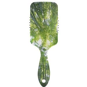 FANTAZIO Geweldig Groen Bamboe Bos Haar Borstel voor Vrouwen Mannen Kids Beschadigde Krullend Golvend Frizzy Fijn Haar Massage Hersenen Acupoints