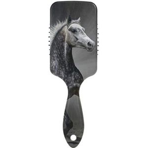 FANTAZIO Zwart Paard Haarborstel voor Vrouwen Mannen Kids Beschadigde Krullend Golvend Frizzy Fijn Haar Massage Hersenen Acupoints