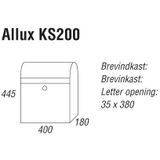 Allux - KS200 - Brievenbus - Zwart - Gegalvaniseerd Staal
