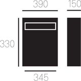 Allux - LT150 - Brievenbus - Zwart - Verzinkt Staal