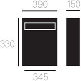 Allux - LT150 - Brievenbus - Wit - Verzinkt Staal - Met Automatenslot