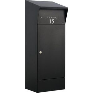 Allux - Pakketzuil - Zwart - Metaal - Met LED-Licht en Bewegingssensor