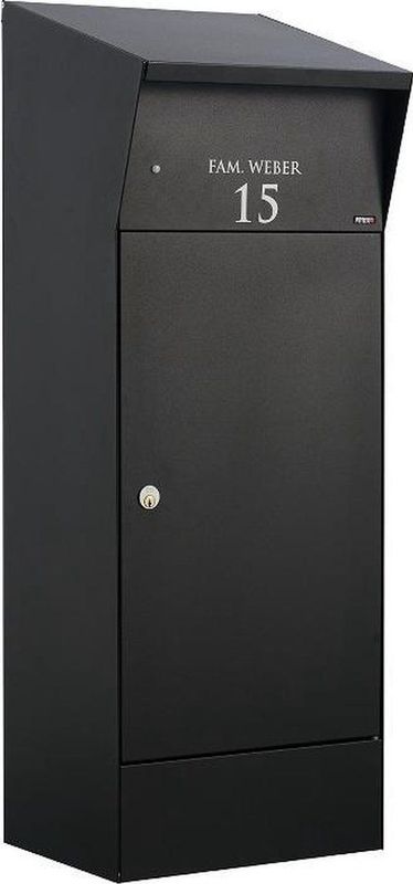 Allux - Pakketzuil - Zwart - Metaal - Met LED-Licht en Bewegingssensor