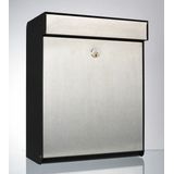 Allux - Grundform - Brievenbus - Zwart/Inox - Gegalvaniseerd Staal