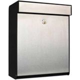 Allux - Grundform - Brievenbus - Zwart/Inox - Gegalvaniseerd Staal