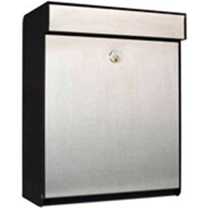 Allux - Grundform - Brievenbus - Zwart/Inox - Gegalvaniseerd Staal