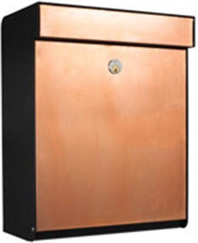 Allux - Grundform - Brievenbus - Zwart/Koper - Gegalvaniseerd Staal